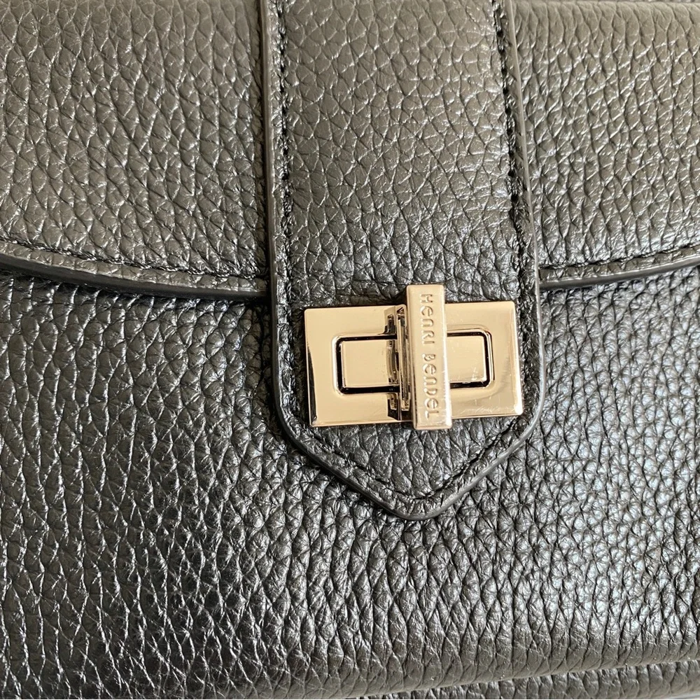 Henri bendel convertible black leather backpack